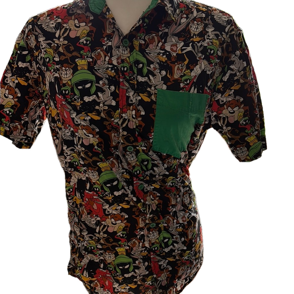 Warner Bros. Men's Graphic Shirt - Black and Green
